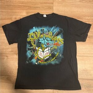 Vintage Lollapalozza 2012 - Black Graphic T-Shirt with Colorful Design